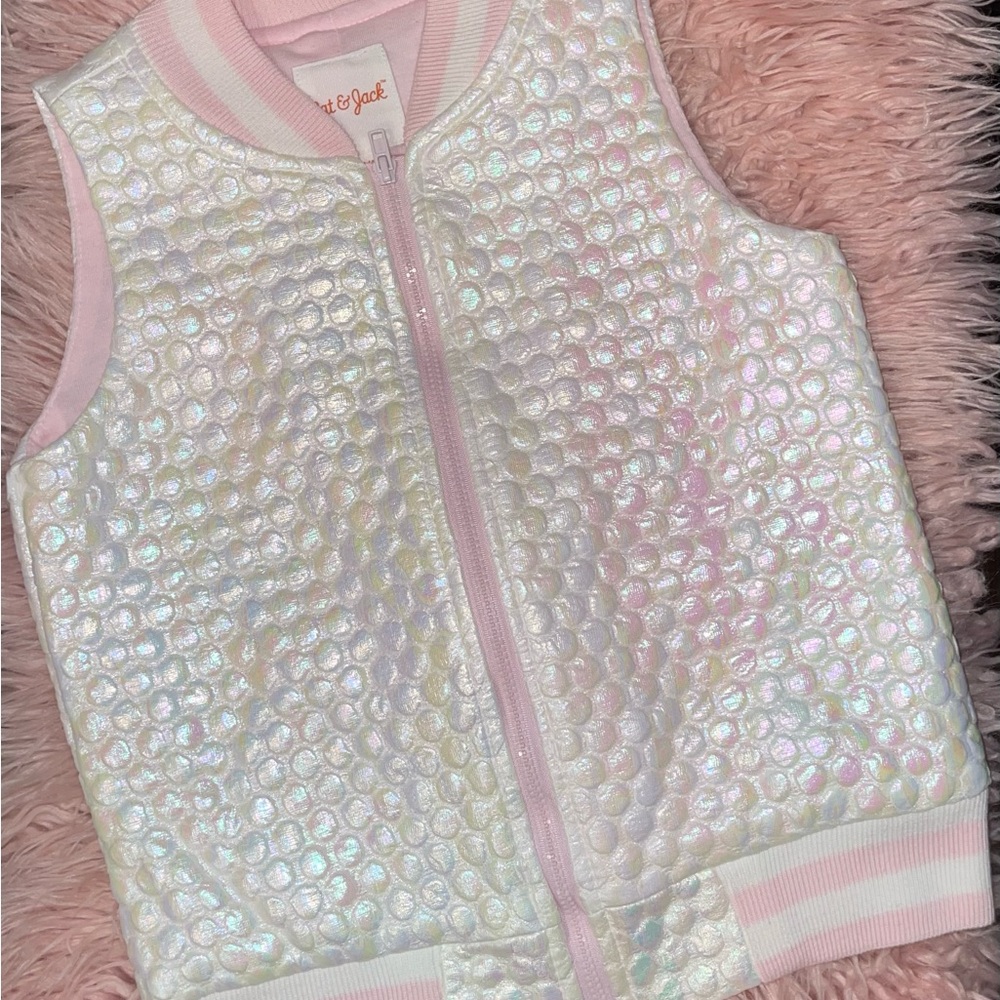 Little girls Iridescent vest